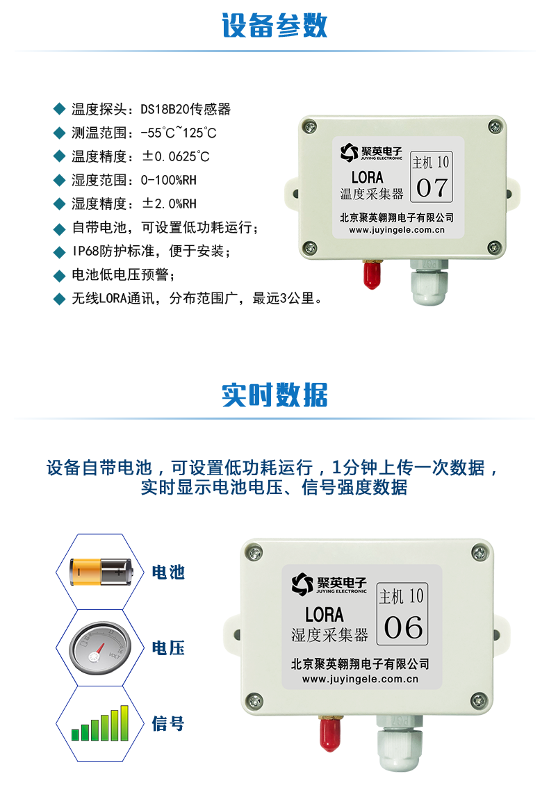 lora系列温度/湿度采集模块设备参数