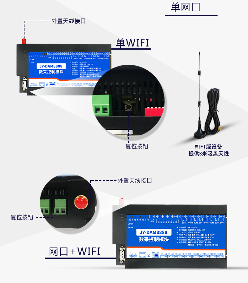 聚英8888系列继电器智能自控模块通讯接口