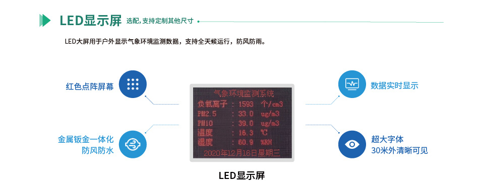 气象环境监测系统的led显示器