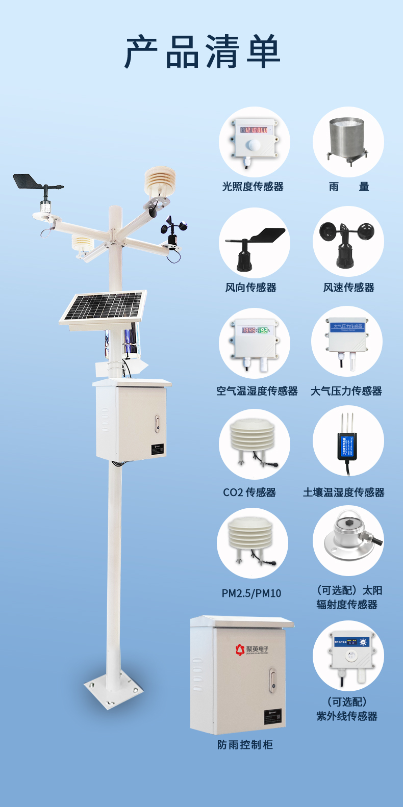 气象环境监测系统产品清单