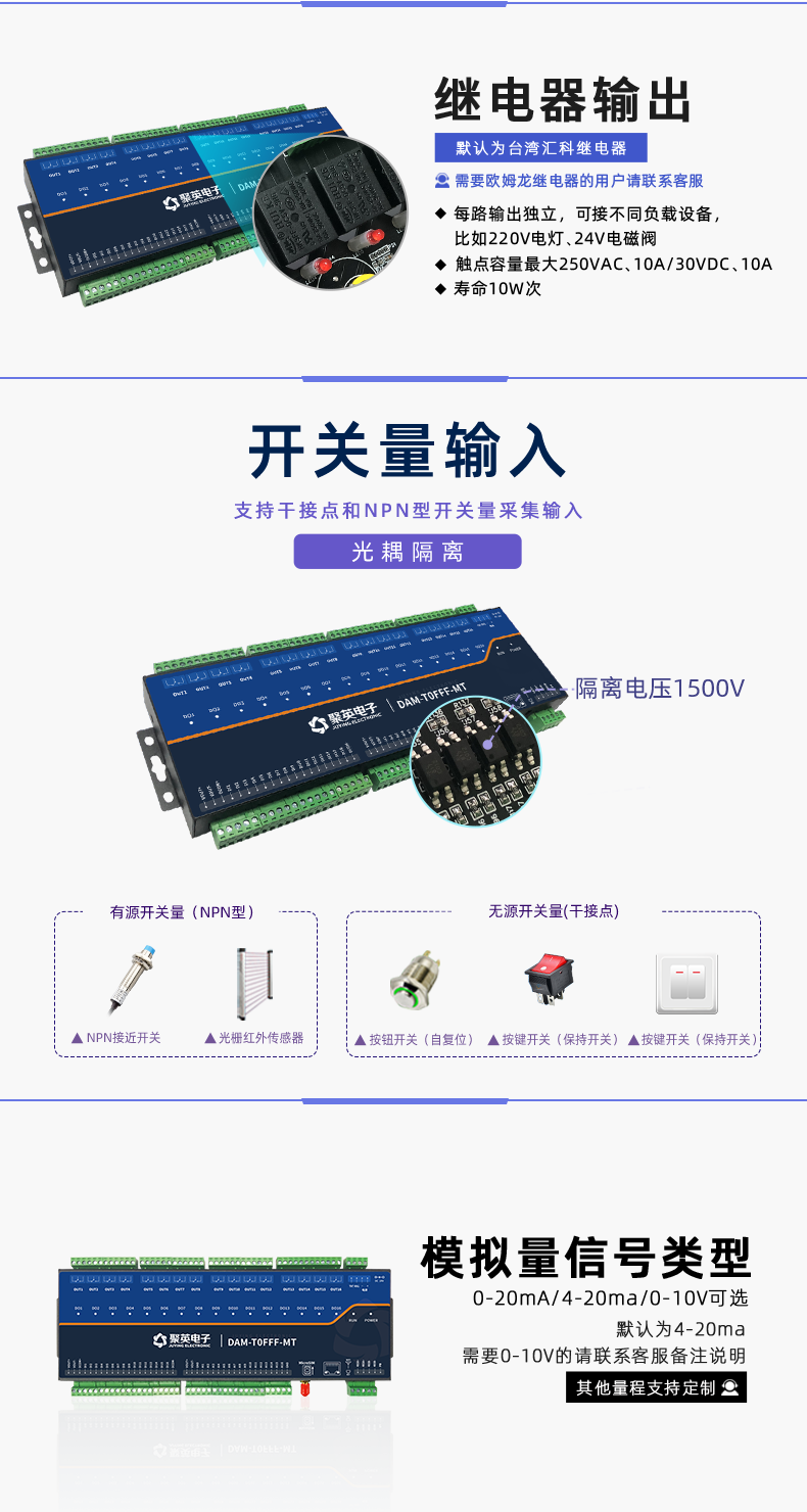 DAM-T0FFF-MT 工业级数采控制器开关量输入