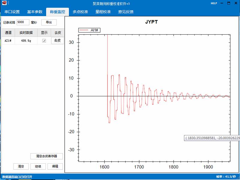 GCZ03称重变送模块软件界面