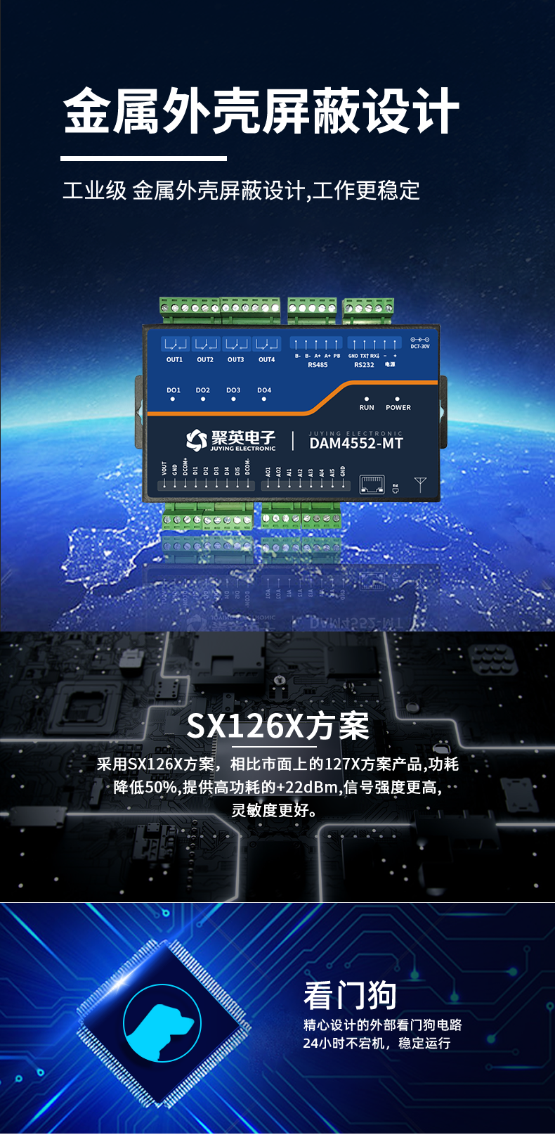 LoRa4552-MT LoRa无线测控模块设计特点