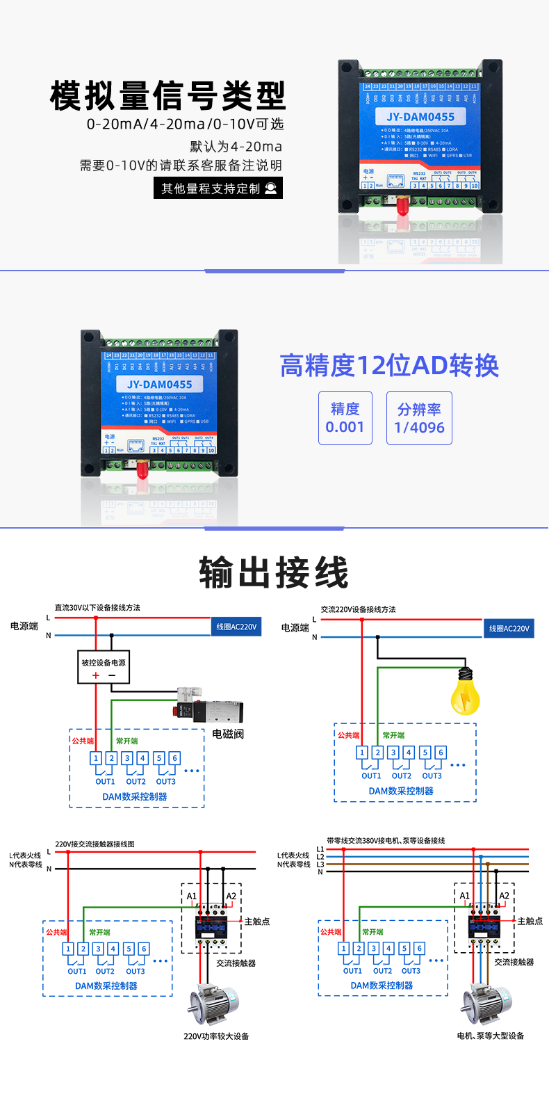 LoRa0455  LoRa无线控制模块信号类型