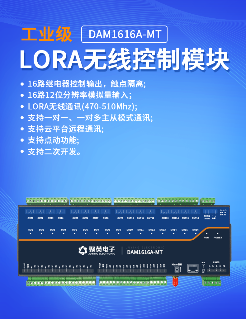 LoRa1616A-MT LoRa无线测控模块