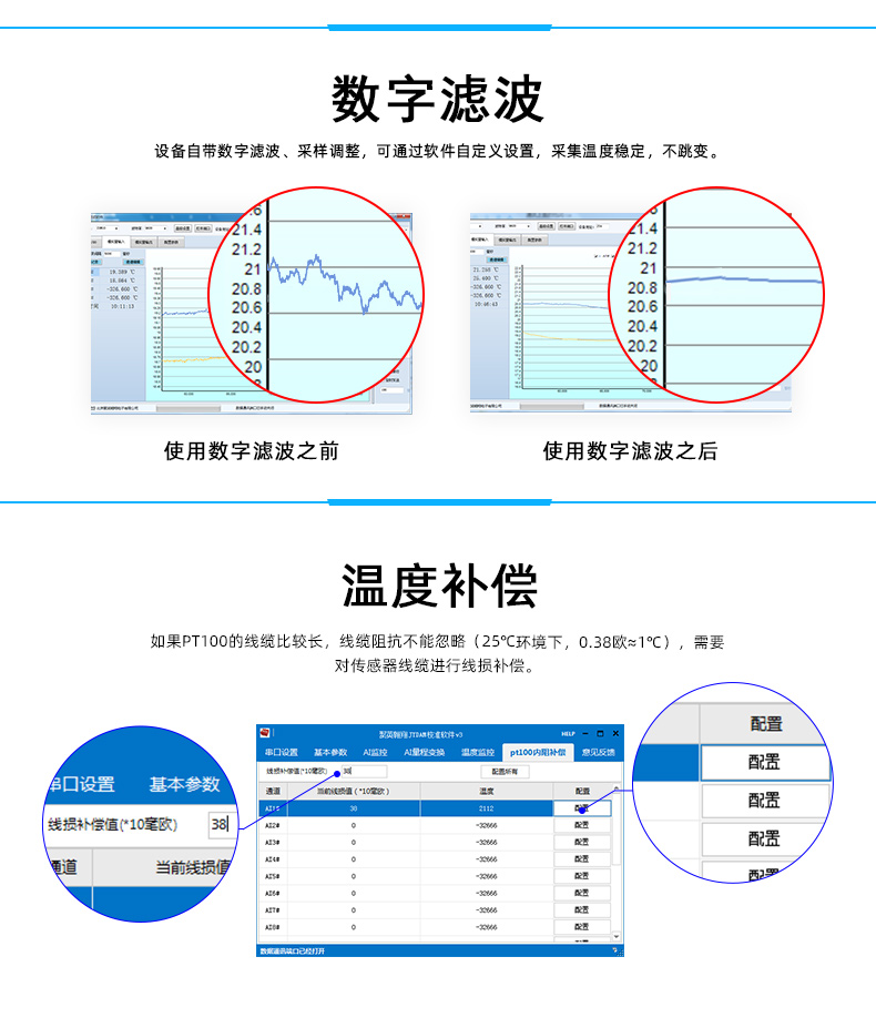 DAM-PT08 温度采集模块特点