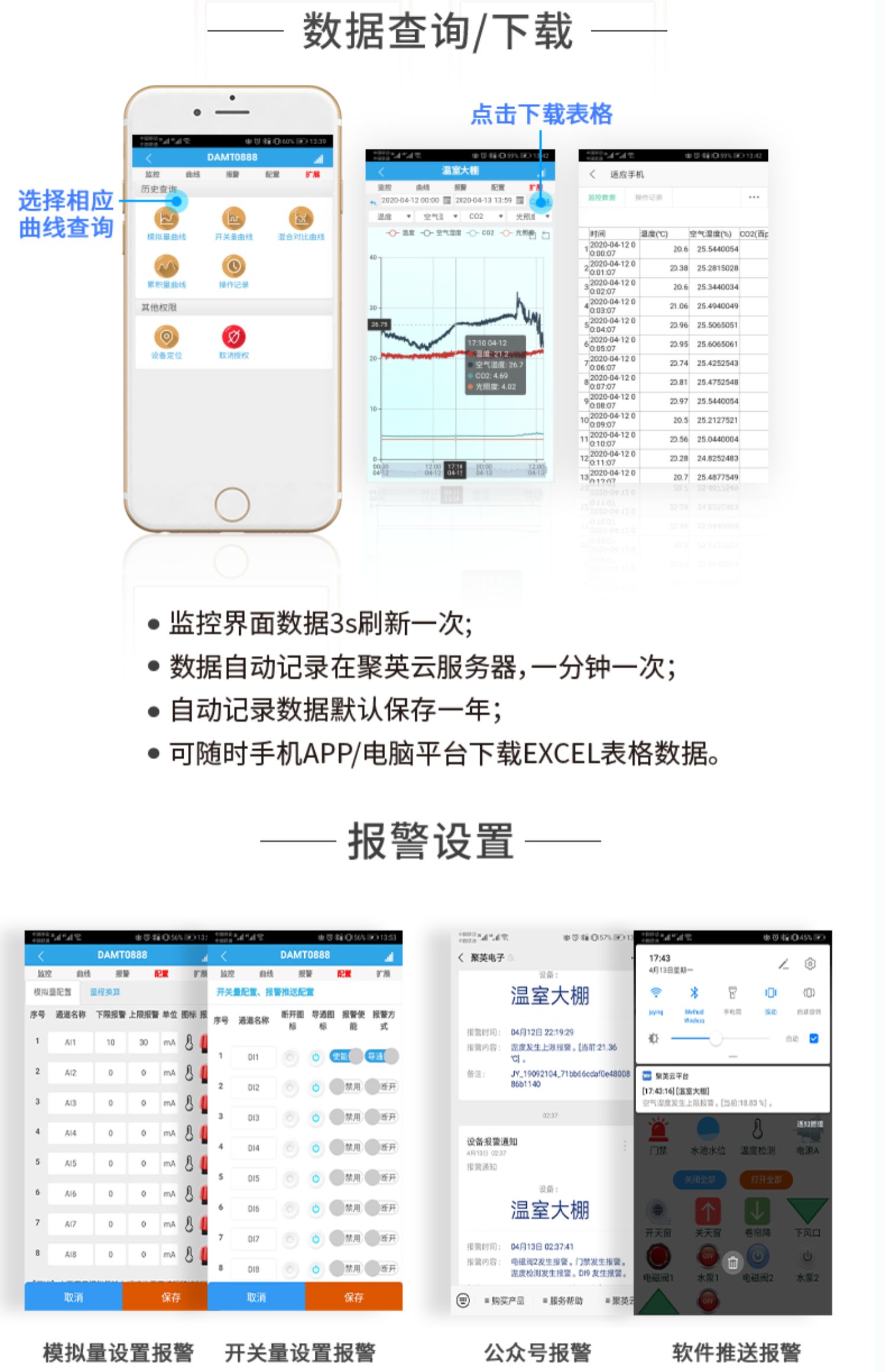 LORA1012A LoRa无线测控模块云平台数据查询下载