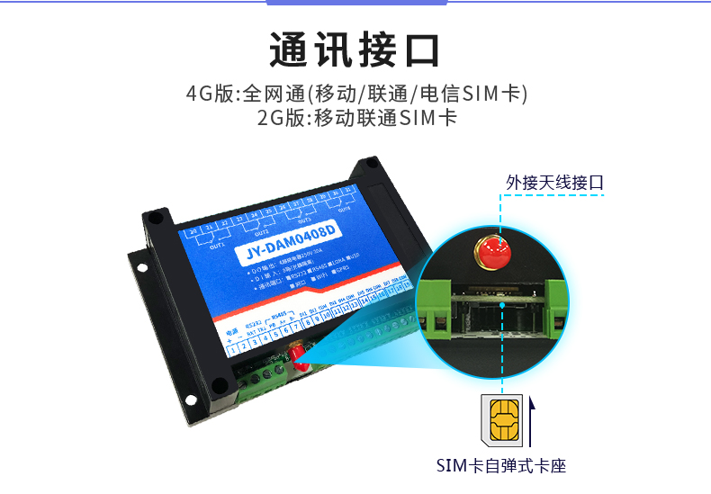 云平台 GPRS-0408 远程智能控制器 通讯接口