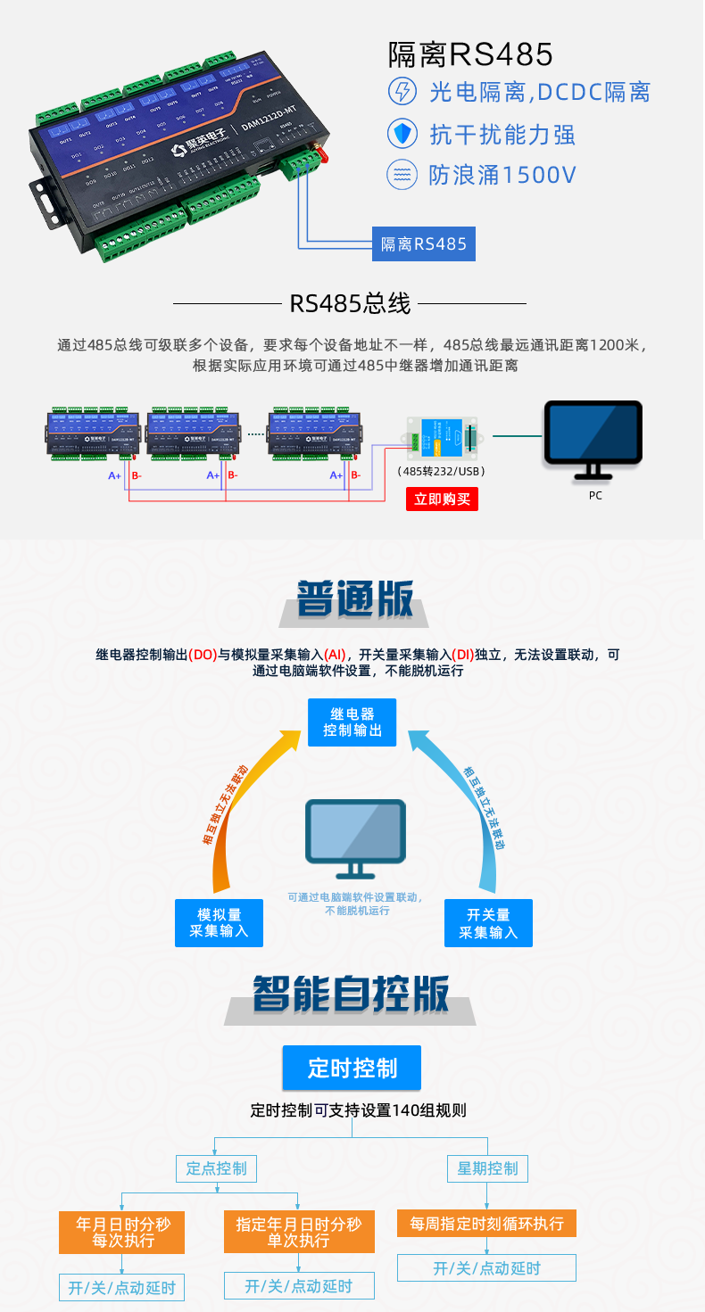 DAM1212D-MT 工业级I/O模块普通版