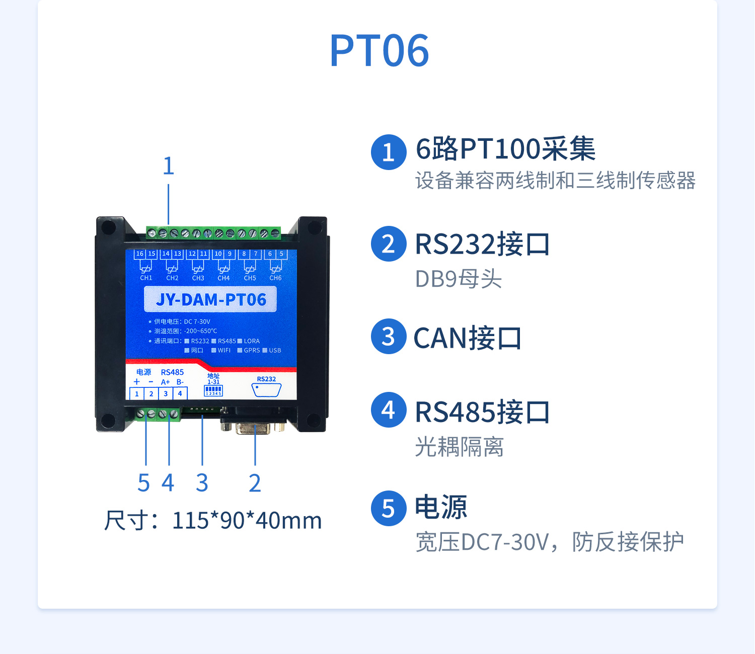 CANPT100温度采集系列