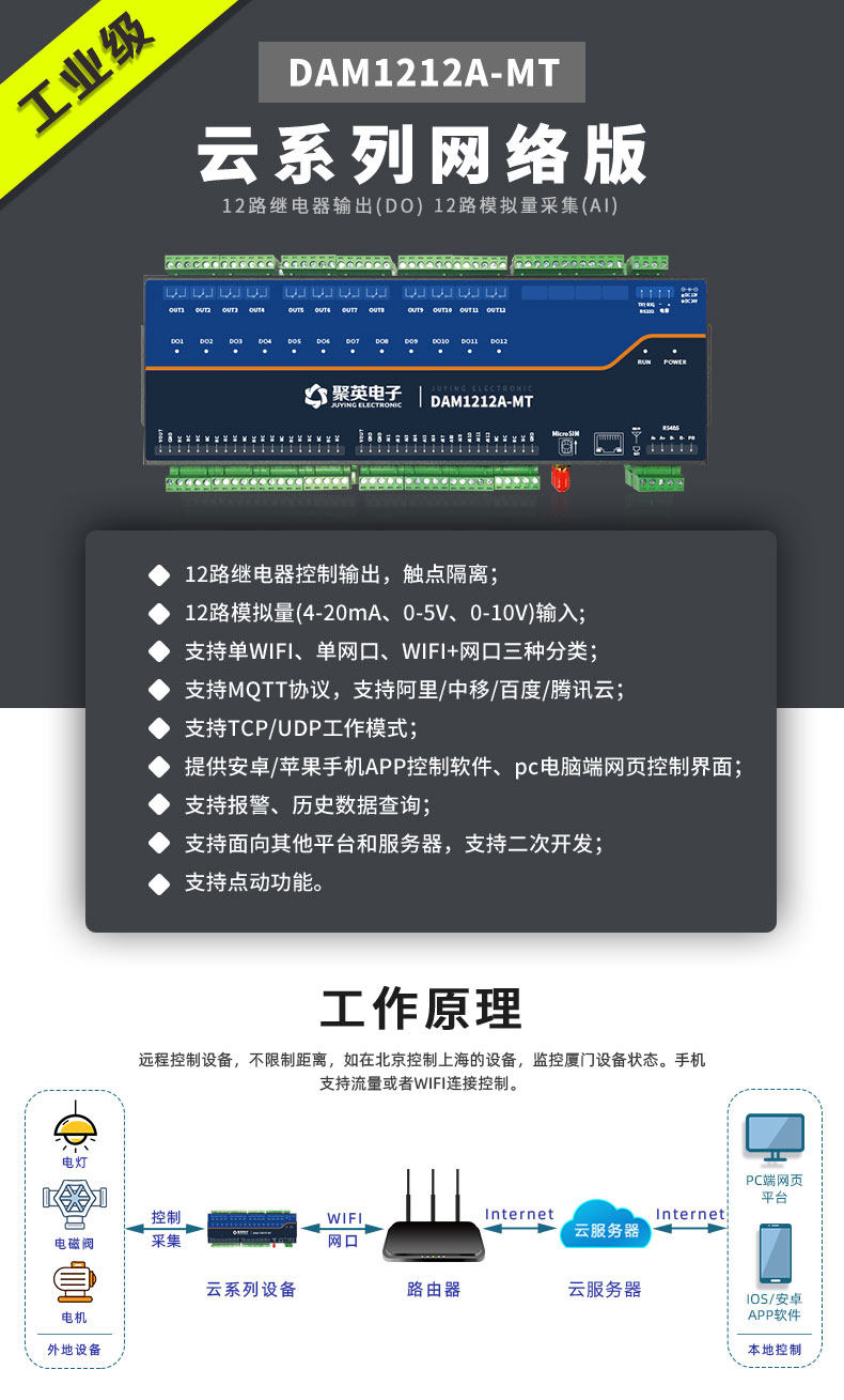 云平台 DAM1212A-MT 远程数采控制器