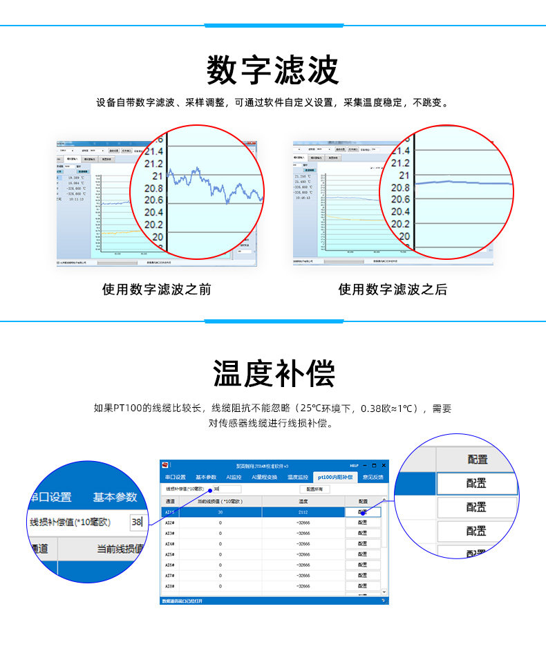 DAM-PT12 温度采集模块特点