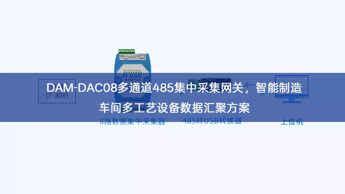 DAM-DAC08多通道485集中采集网关,智能制造车间多工艺设备数据汇聚方案 DAM-DAC08多通道485集中采集网关,智能制造车间多工艺设备数据汇聚方案