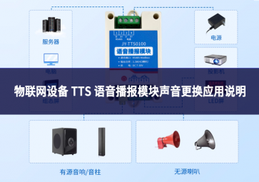 物联网设备 TTS 语音播报模块声音更换应用说明
